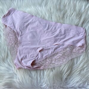 Adrienne Vittadini Light Pink Floral Lace Cheeky Panties